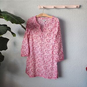 Vineyard vines cotton side slit tunic blouse